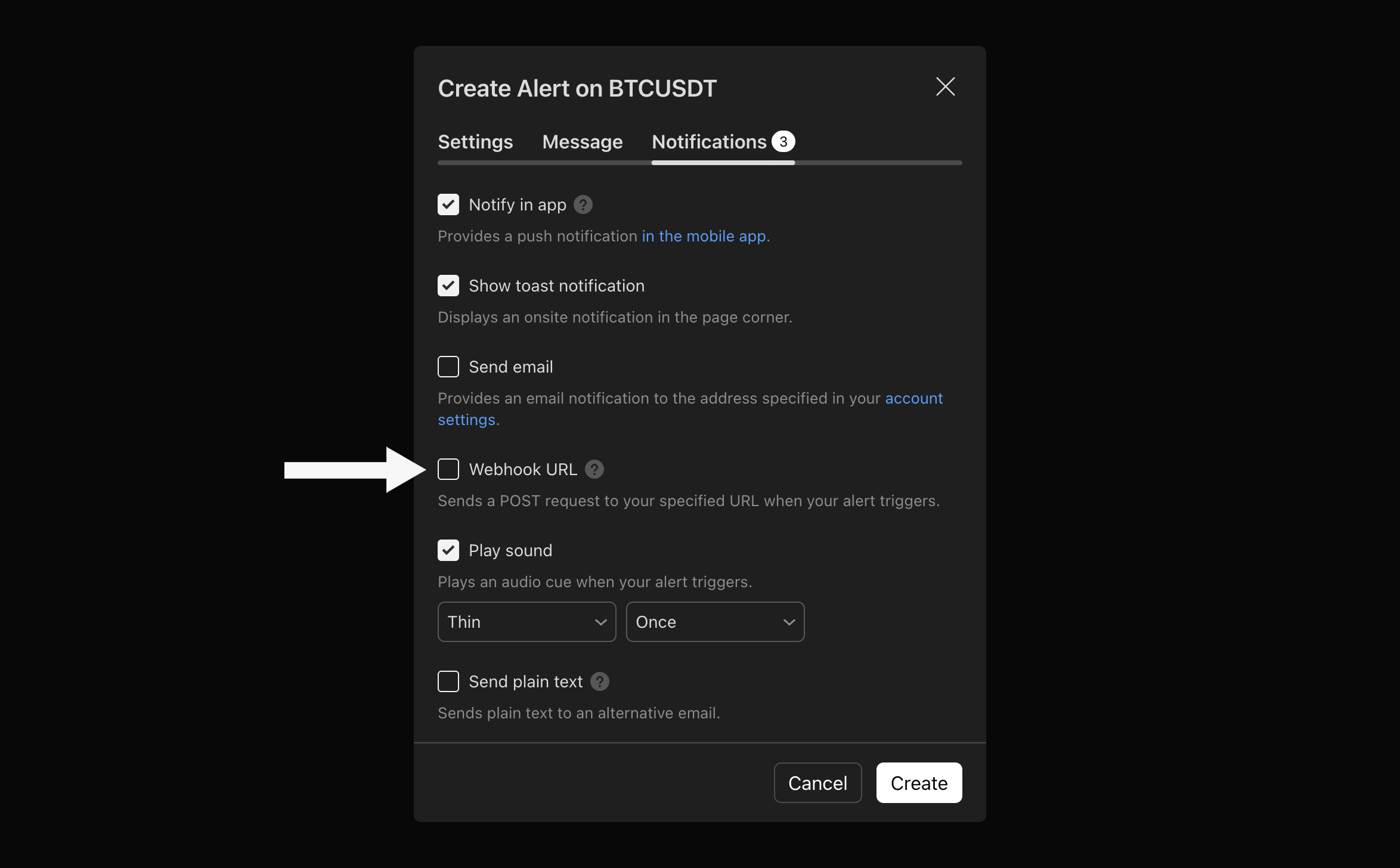 Webhook Alert
